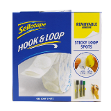 Sellotape Sticky Loop Spots Removable Adhesive 22mm 125 Pack
